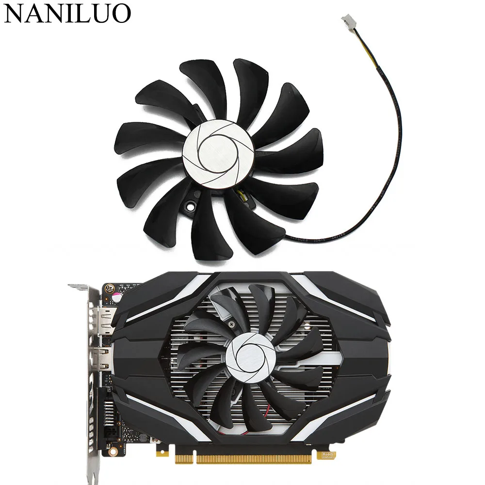 HA9010H12F Z 85 мм 0.57A 2Pin GTX1050 охлаждающий вентилятор GPU для MSI Geforce GTX 1050 2G 1050Ti 4G OC