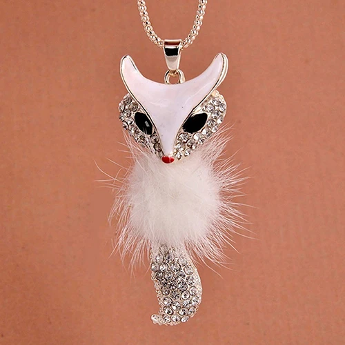 2020 New Fashion Cute Fox Pattern Pendant Rhinestone Inlaid Fur Necklace Long Sweater Chain Jewelry Decor Accessory Gift
2020 New Fashion Cute Fox Pattern Pendant Rhinestone Inlaid Fur Necklace Long Sweater Chain Jewelry Decor Accessory Gift