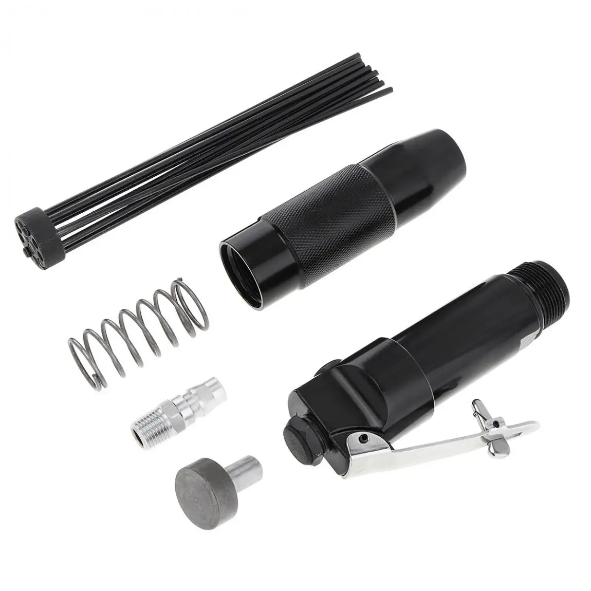 High-carbon Steel 4000rpm Pneumatic Needle Bundle with 12 3mm Needles and 1/4" Air Inlet Connector for Rust and Welding Slag
High-carbon Steel 4000rpm Pneumatic Needle Bundle with 12 3mm Needles and 1/4" Air Inlet Connector for Rust and Welding Slag
