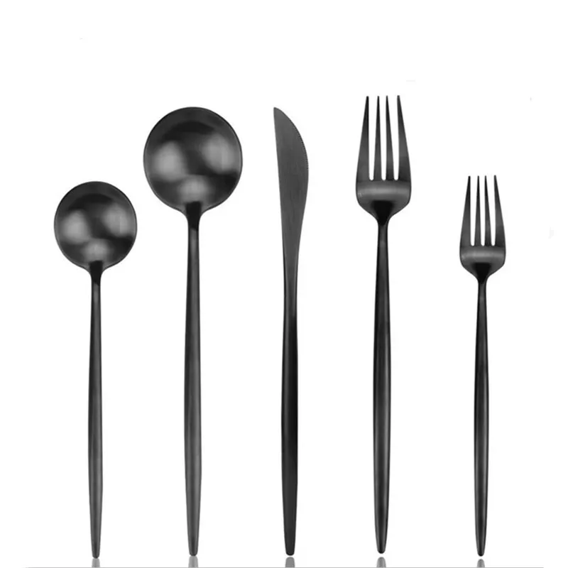 KuBac 20Pcs Top Quality Stainless Steel Matte Black Cutlery Set Knife Fork Party Dinnerware Set Tableware Drop Shipping
KuBac 20Pcs Top Quality Stainless Steel Matte Black Cutlery Set Knife Fork Party Dinnerware Set Tableware Drop Shipping