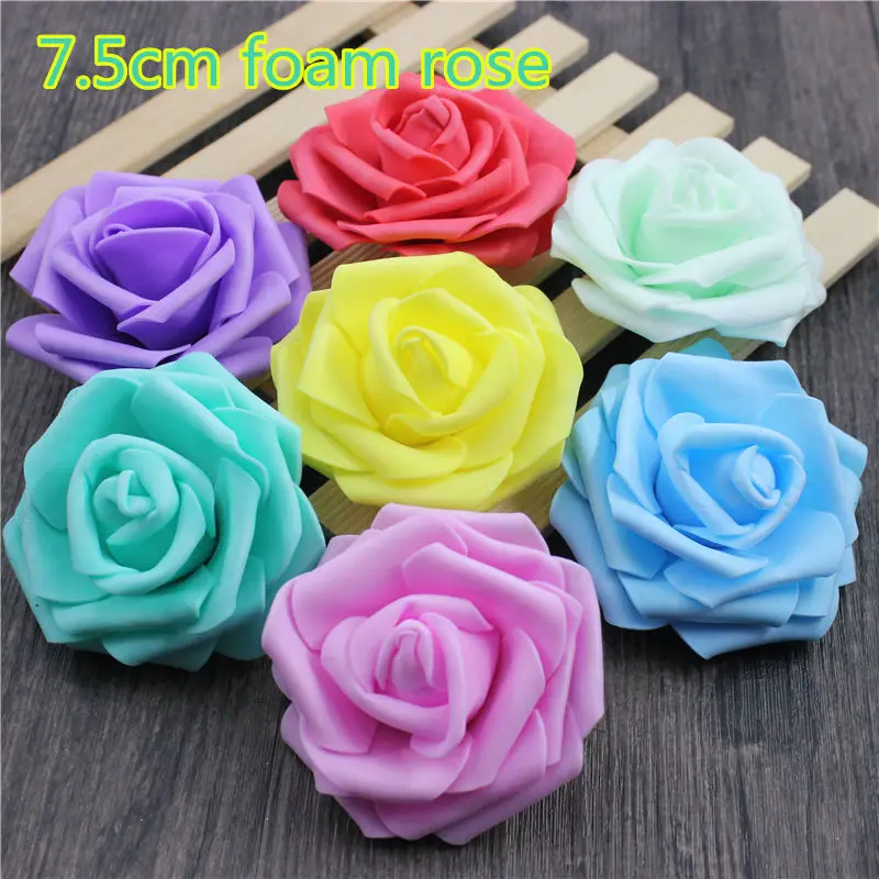 10PCS/lot 7.5cm Multicolor Artificial Crimping Foam rose head Use For Wedding Decoration DIY Wreaths Craft Gift Supplies
10PCS/lot 7.5cm Multicolor Artificial Crimping Foam rose head Use For Wedding Decoration DIY Wreaths Craft Gift Supplies
