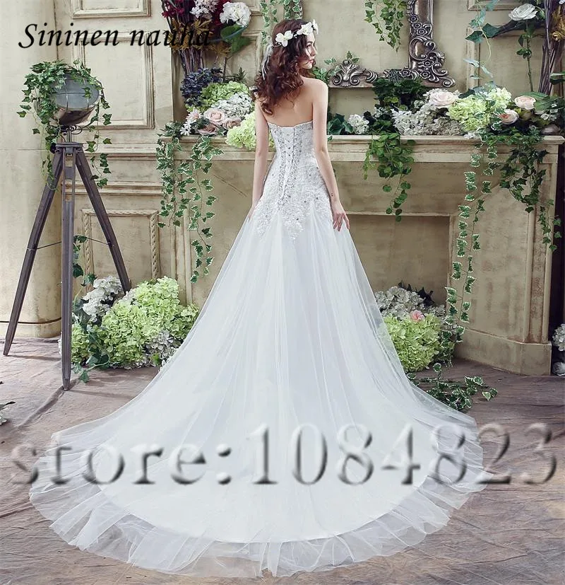 White Wedding Dresses Bridal Gowns Sweetheart Appliques Beaded A Line Tulle Cheap Dress Vestido De Noiva Robe De Mariage 196
White Wedding Dresses Bridal Gowns Sweetheart Appliques Beaded A Line Tulle Cheap Dress Vestido De Noiva Robe De Mariage 196