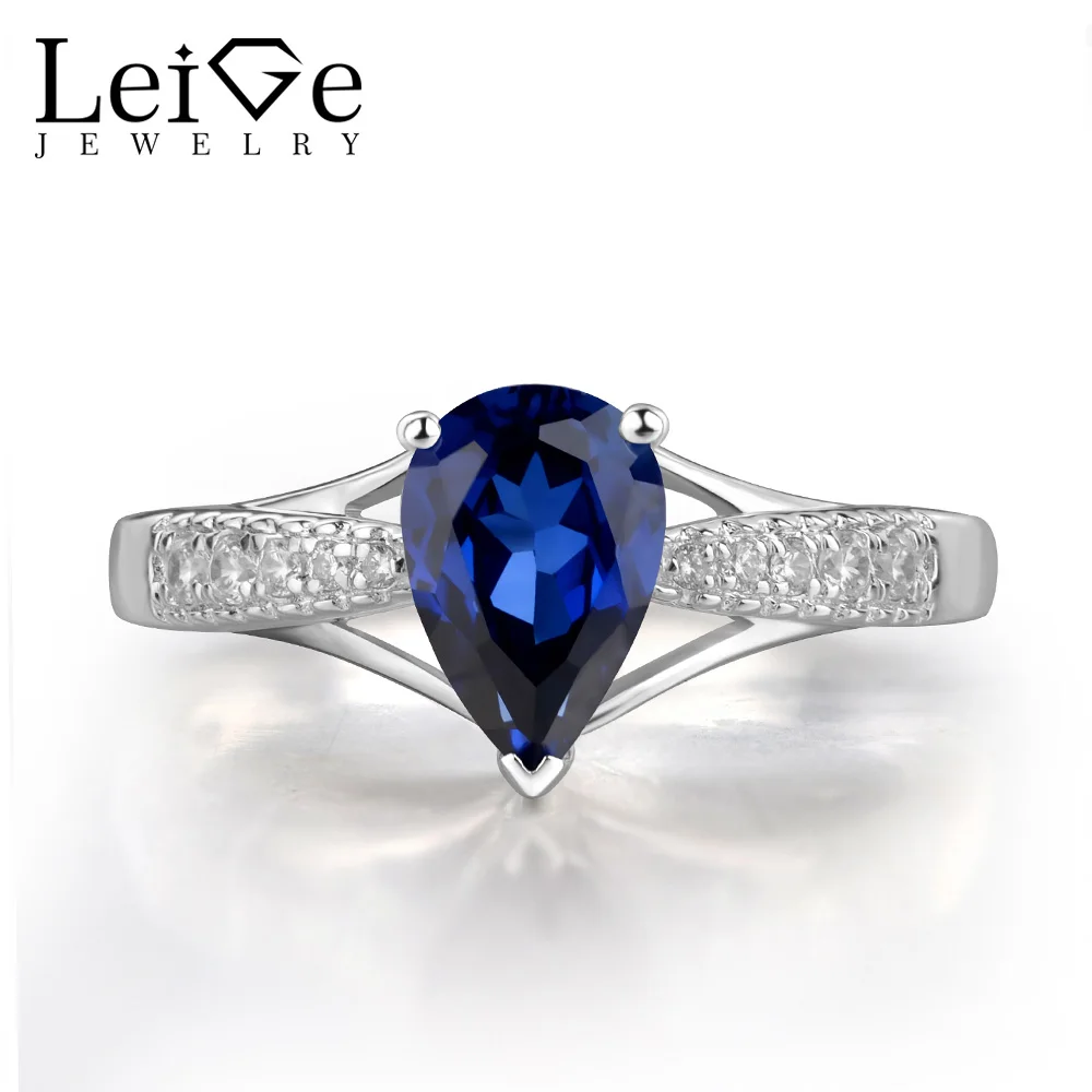 Leige Jewelry Teardrop Ring Sapphire Engagement Wedding Rings for Women Sterling Silver 925 Jewelry Pear Cut Blue Gemstone
Leige Jewelry Teardrop Ring Sapphire Engagement Wedding Rings for Women Sterling Silver 925 Jewelry Pear Cut Blue Gemstone