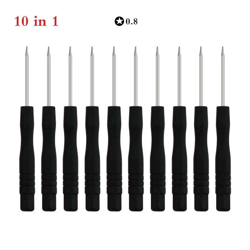 UANME 10PCS/LOT 0.8mm Mini Torx Screwdriver Set For iPhone Samsung Huawei Cell Phone Repair Tools
UANME 10PCS/LOT 0.8mm Mini Torx Screwdriver Set For iPhone Samsung Huawei Cell Phone Repair Tools