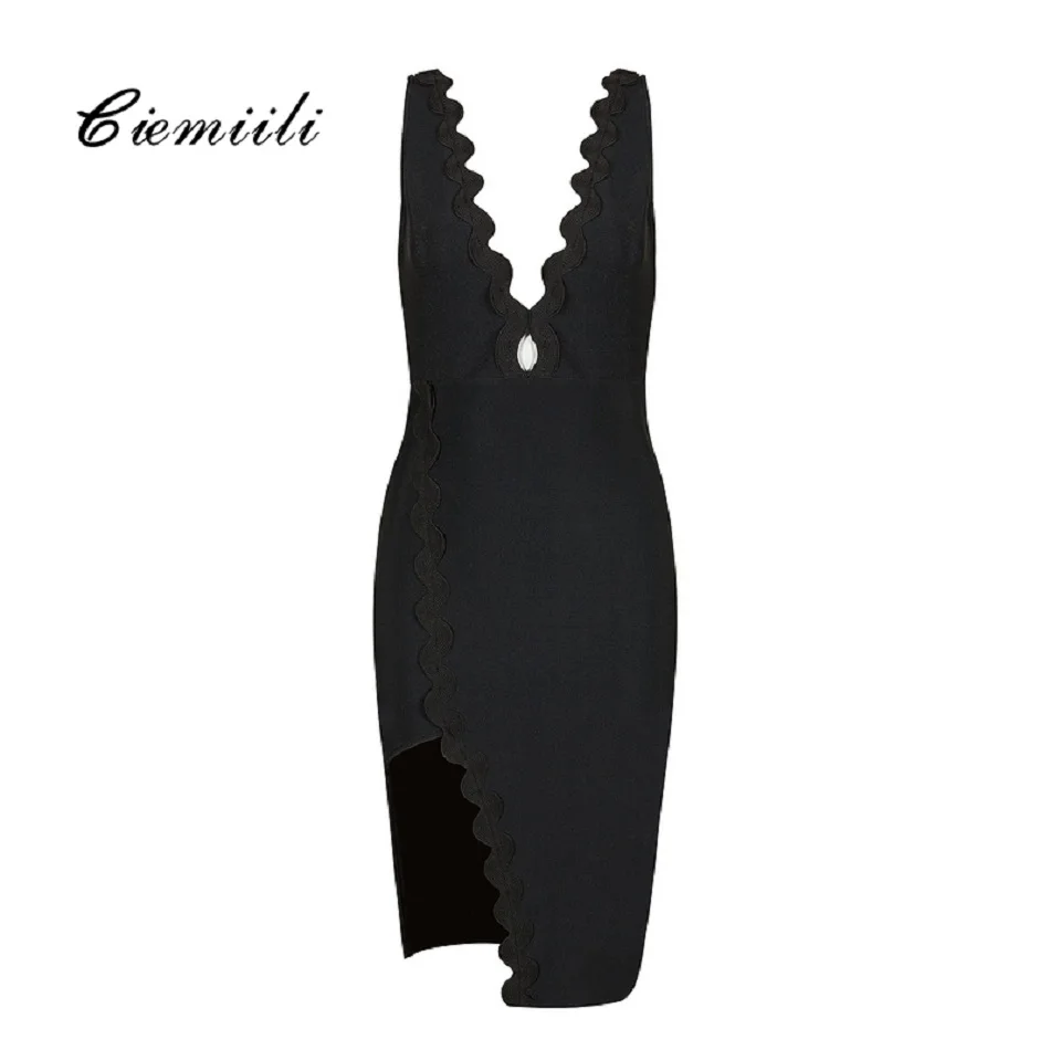 CIEMIILI 2021 Women Bandage Dress Knee-Length V-Neck Sexy Fashion Clup Celebrity Evening Party Nightclub Runway Bodycon Dresses
CIEMIILI 2021 Women Bandage Dress Knee-Length V-Neck Sexy Fashion Clup Celebrity Evening Party Nightclub Runway Bodycon Dresses