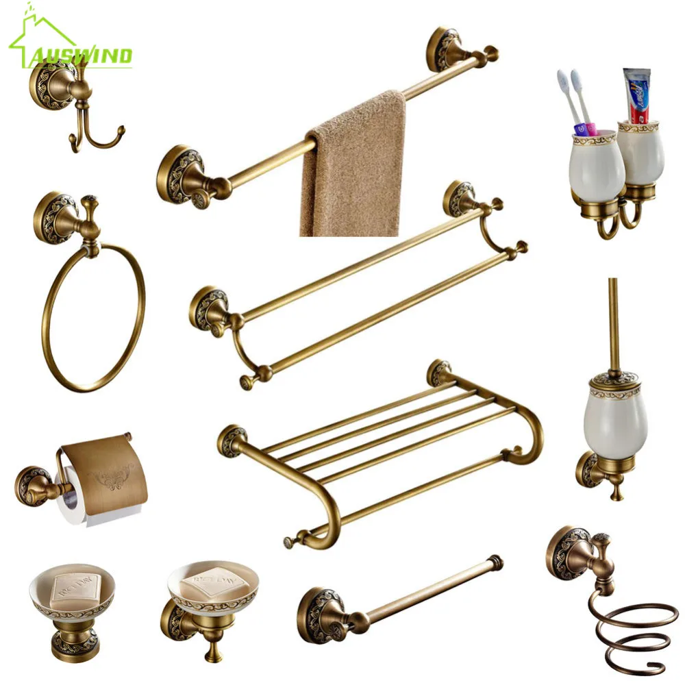 Antique Brass Collection Carved Bathroom Products Bathroom Accessories Set Wall Mounted Brass Bathroom Hardware Set
Antique Brass Collection Carved Bathroom Products Bathroom Accessories Set Wall Mounted Brass Bathroom Hardware Set
