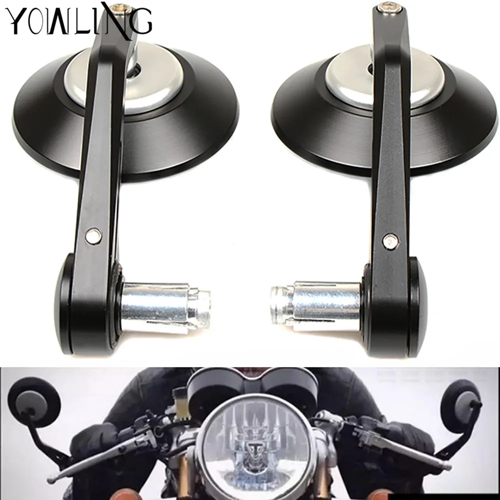 7/8" Accessories Motorcycle Rearview Mirror Round Handle Bar End Mirror Rear Side Mirror For kawasaki z750 Z800 R3 R6 mt 07 mt09
7/8" Accessories Motorcycle Rearview Mirror Round Handle Bar End Mirror Rear Side Mirror For kawasaki z750 Z800 R3 R6 mt 07 mt09