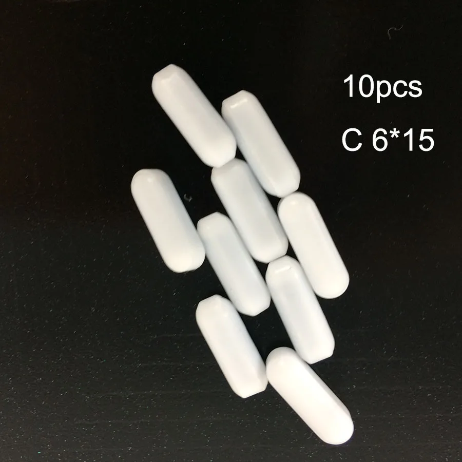 C6x15mm 10pcs PTFE Magnetic Stirrer Mixer Stir Bars PTFE Plain Stirring Bars White Spin Bars Without Pivot Ring
C6x15mm 10pcs PTFE Magnetic Stirrer Mixer Stir Bars PTFE Plain Stirring Bars White Spin Bars Without Pivot Ring