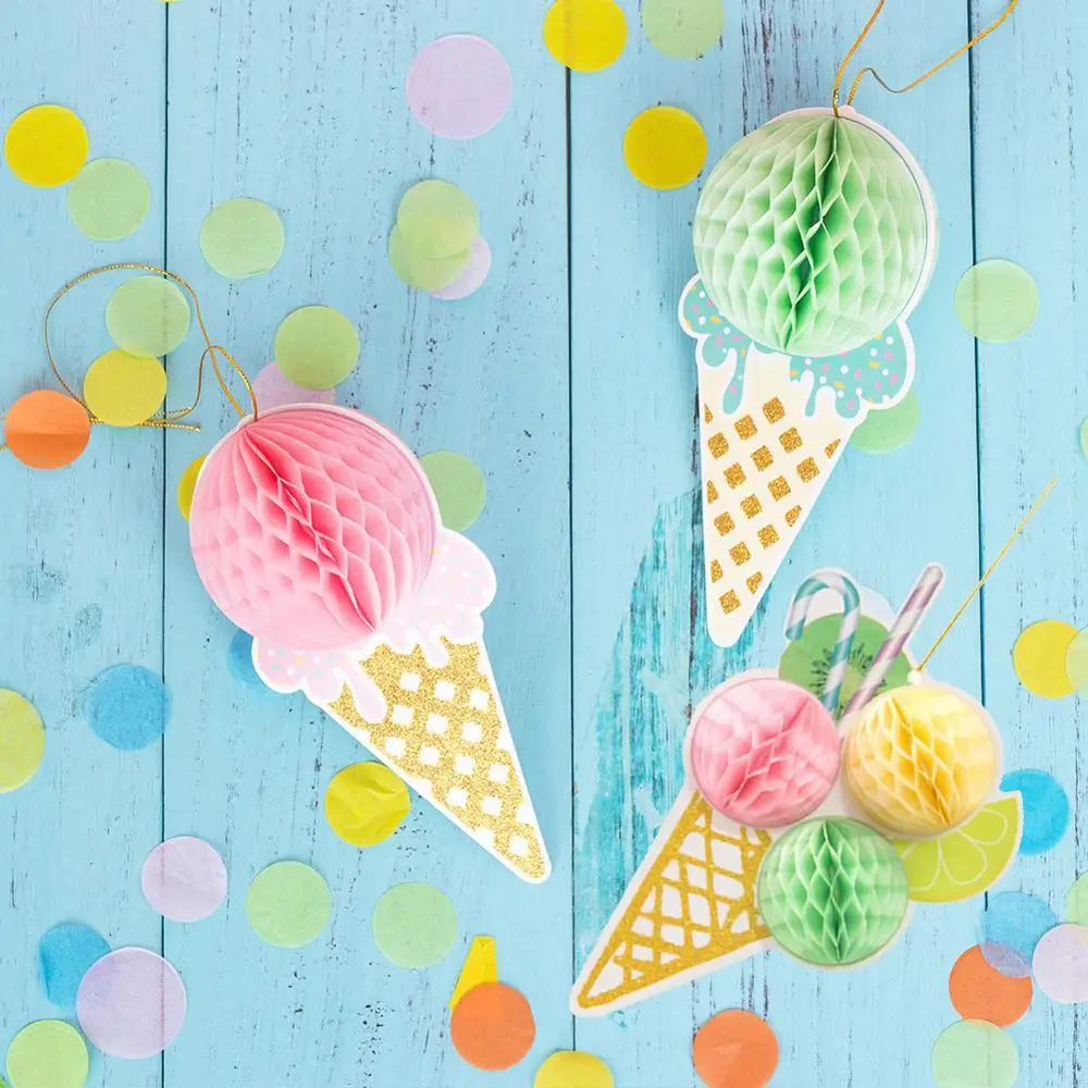 Ice Cream Party Honeycomb Ice Cream Cone Hanging Decoration Kids Birthday Party Summer Baby Shower Girl
Ice Cream Party Honeycomb Ice Cream Cone Hanging Decoration Kids Birthday Party Summer Baby Shower Girl