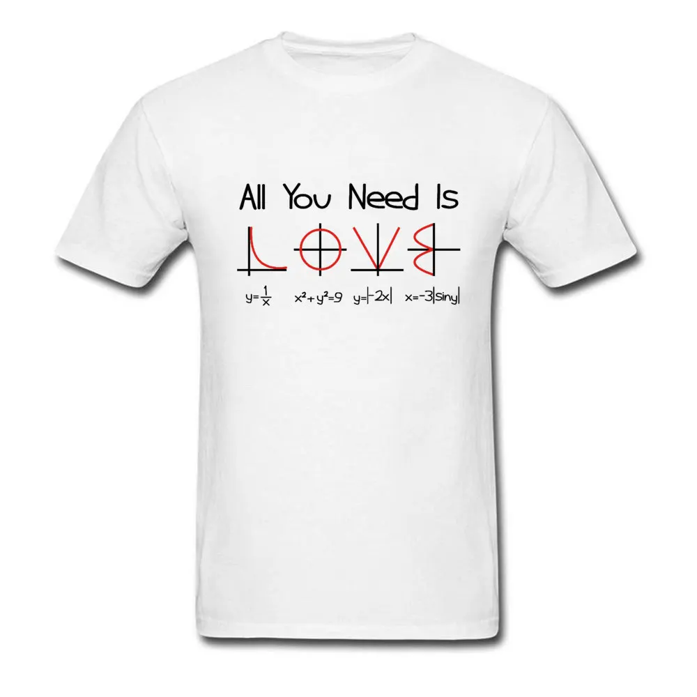 Математическая схема модель белые футболки с надписью Love Solve Math Problem дизайнерские
