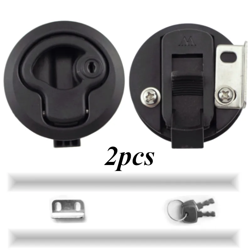 2 PCS 2'' Plastic Black Locking lift handle Flush Boat Latch Marine Boat Round Deck Lock with key for Boat Yacht RV Accessories
2 PCS 2'' Plastic Black Locking lift handle Flush Boat Latch Marine Boat Round Deck Lock with key for Boat Yacht RV Accessories