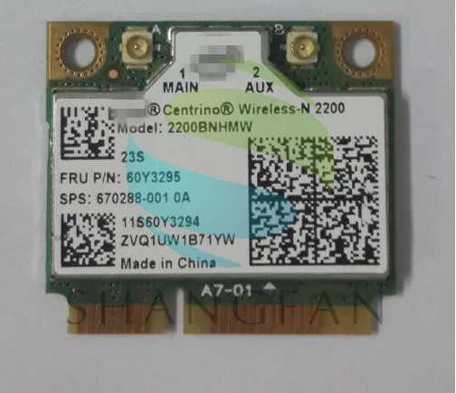 Wireless N-2200 2200BN 2200BNHMW Half Mini PCI-e 300Mbps Wireless Wifi Wlan Card SPS:670288-001 for HP laptop
Wireless N-2200 2200BN 2200BNHMW Half Mini PCI-e 300Mbps Wireless Wifi Wlan Card SPS:670288-001 for HP laptop