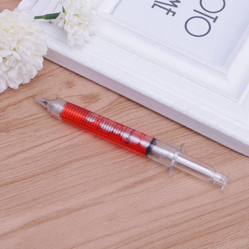 1Pc Needle Tube Syringe Shape Mechanical Pencil Office School Stationery