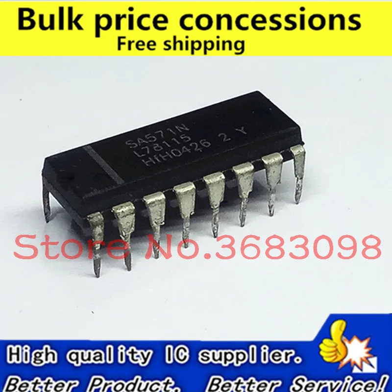 10PCS SA571N SA571 DIP-16 versatile low cost dual gain control circuit