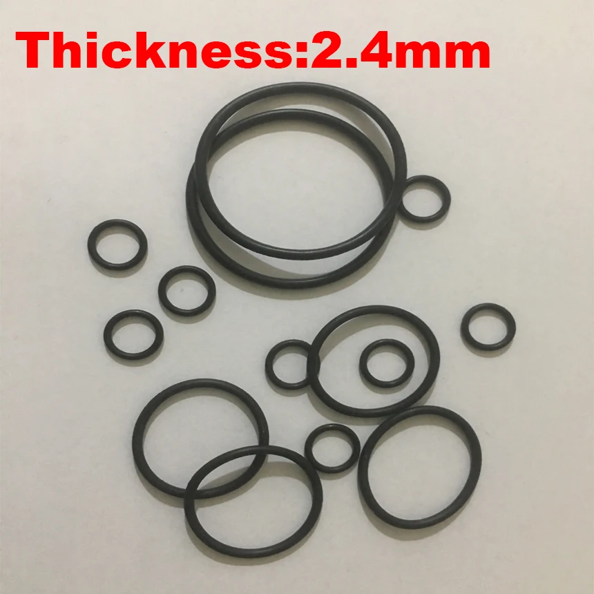 

40pcs 98x2.4 98*2.4 100x2.4 100*2.4 105x2.4 105*2.4 OD*Thickness Black NBR Nitrile Chemigum Rubber O-Ring Oil Seal O Ring Gasket