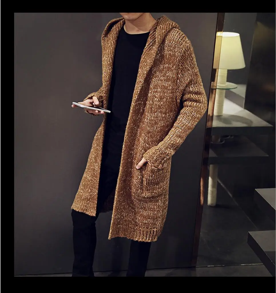 Autumn And Winter Korean Tide Men's Windbreaker Jacket Slim Long Thicken Trench Coat Casual Men's Cloak Youth Knit Cardigan
Autumn And Winter Korean Tide Men's Windbreaker Jacket Slim Long Thicken Trench Coat Casual Men's Cloak Youth Knit Cardigan