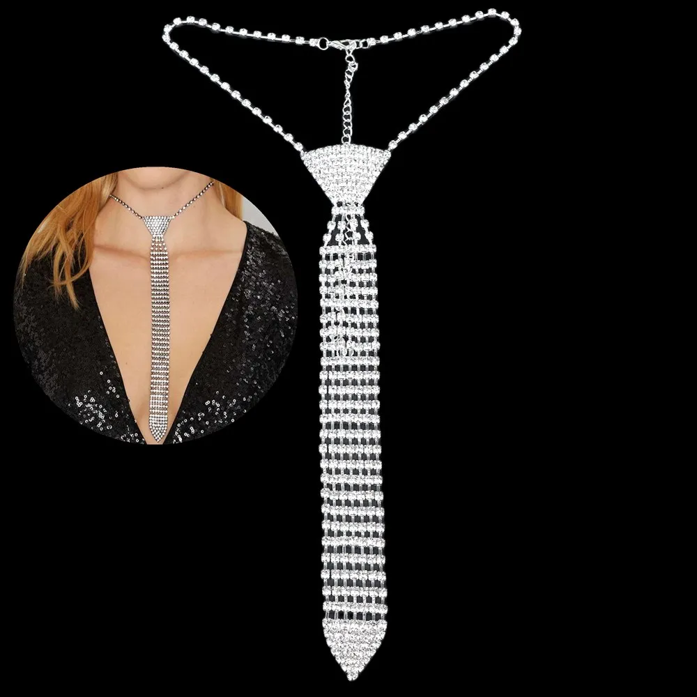 Elegant Tie Shaped Necklace Glitter Rhinestone Long Necklace Bead Chain Torque Women Wedding Prom Party Jewelry
Elegant Tie Shaped Necklace Glitter Rhinestone Long Necklace Bead Chain Torque Women Wedding Prom Party Jewelry