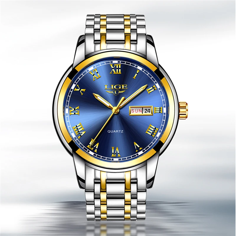 LIGE Gold Blue Couple Watch For Women Quartz Watches Ladies Top Brand Luxury Female WristWatch Girl Gift Clock Relogio Feminino
LIGE Gold Blue Couple Watch For Women Quartz Watches Ladies Top Brand Luxury Female WristWatch Girl Gift Clock Relogio Feminino
