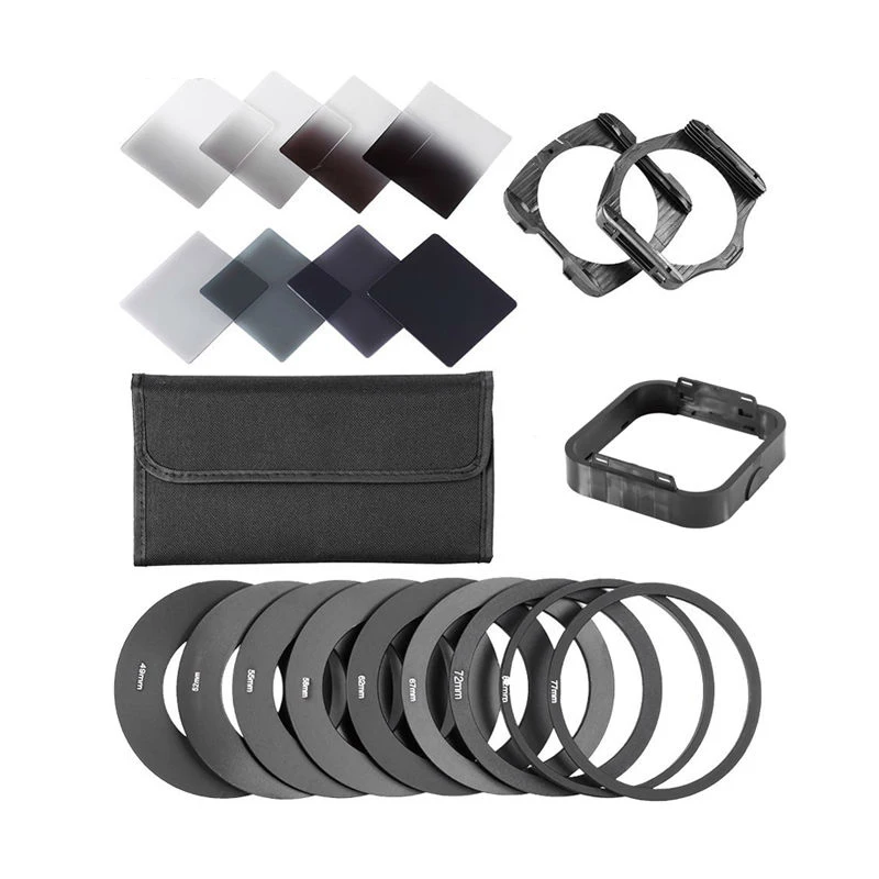 19 in1 Universal Neutral Density ND2 4 8 16 Filter Kit for Cokin P Set SLR DSLR Camera Lens Camera Photo Accessories
19 in1 Universal Neutral Density ND2 4 8 16 Filter Kit for Cokin P Set SLR DSLR Camera Lens Camera Photo Accessories