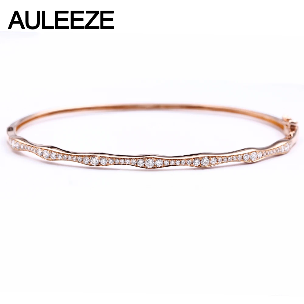 AULEEZE 0.6CTTW Certified Diamond Cuff Bangles Bracelets Jewelry 18K Rose Gold Pave Setting Real Diamond Bangles For Women
AULEEZE 0.6CTTW Certified Diamond Cuff Bangles Bracelets Jewelry 18K Rose Gold Pave Setting Real Diamond Bangles For Women