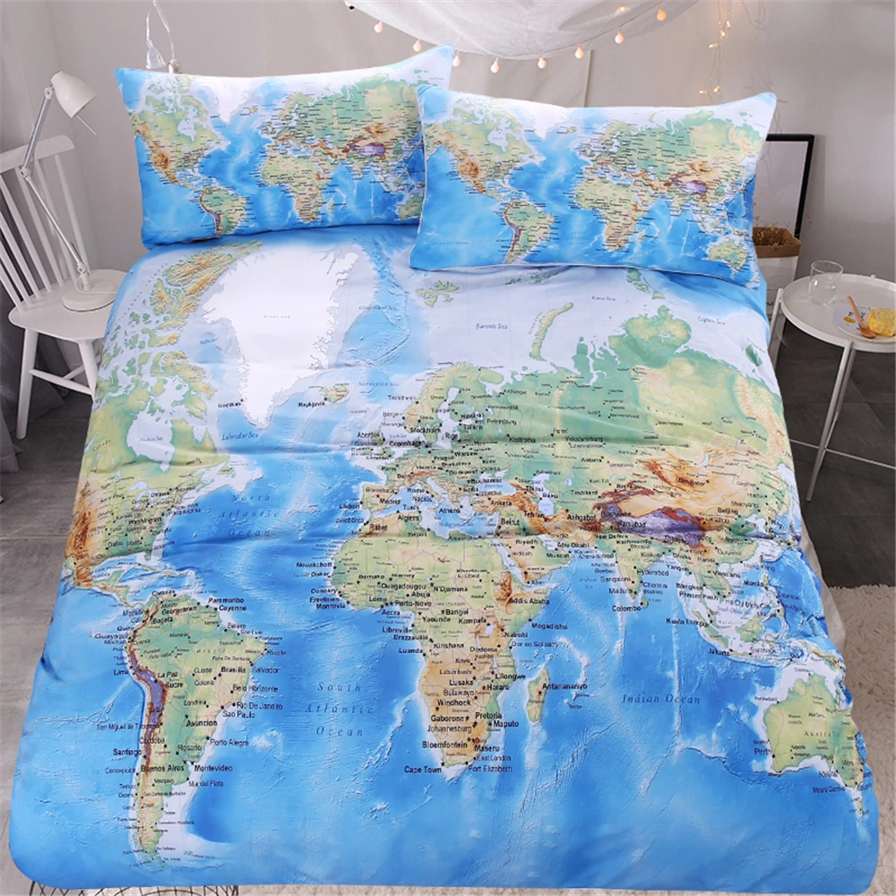 Free shipping blue world map bedding set 1pc duvet cover&2pcs pillow cases children home textile
Free shipping blue world map bedding set 1pc duvet cover&2pcs pillow cases children home textile