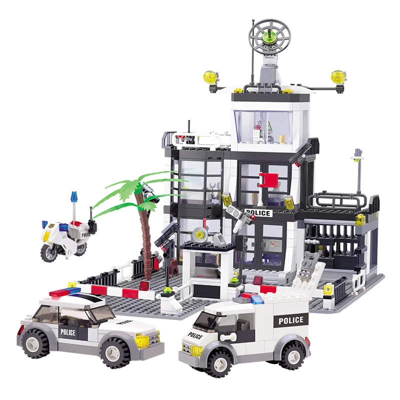 631+PCS Police Station Building Blocks City Building Blocks 3D Model DIY Bricks Brinquedos Toys For Children Kids Gifts
631+PCS Police Station Building Blocks City Building Blocks 3D Model DIY Bricks Brinquedos Toys For Children Kids Gifts