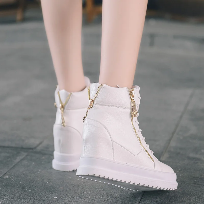 Women Sneakers Women Wedge Casual Shoes Zipper Height Increasing Breathable High Top Women Walking Flats Trainers Shoes
Women Sneakers Women Wedge Casual Shoes Zipper Height Increasing Breathable High Top Women Walking Flats Trainers Shoes