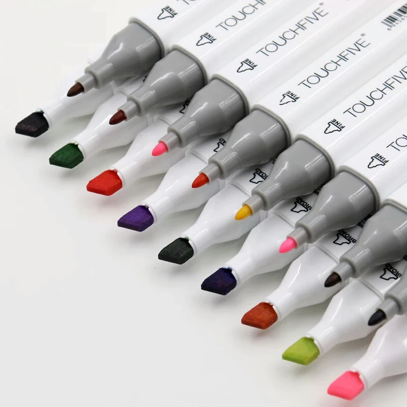 

TouchFIVE 12/24 Colors Sketch Skin Tones Marker Pen Artist Double Headed Alcohol Based Manga Art Markers brush pen