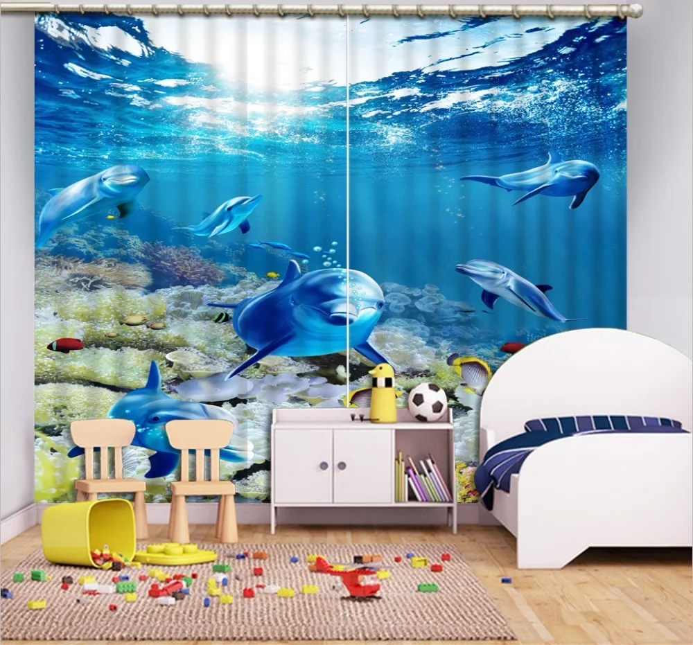 Photo Curtains 3D Printing Blockout Marine dolphin Photo Bedroom Living room Window Kids room Curtains
Photo Curtains 3D Printing Blockout Marine dolphin Photo Bedroom Living room Window Kids room Curtains