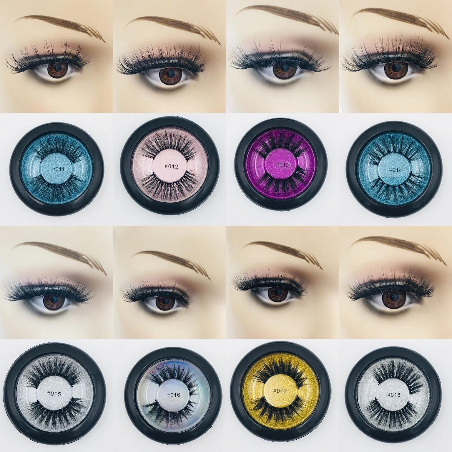 Hot Sale 1 Pair False Eyelashes High Quality Round Box Packaging Makeup Messy Long 10 Styles Thick Strip 3D Mink Lashes
Hot Sale 1 Pair False Eyelashes High Quality Round Box Packaging Makeup Messy Long 10 Styles Thick Strip 3D Mink Lashes