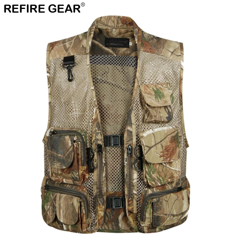 Refire Gear Outdoor Fishing Mesh Vest Men Breathable Waistcoat Sleeveless Camo Vest Camouflage Multi Pockets Jacket Life Vests
Refire Gear Outdoor Fishing Mesh Vest Men Breathable Waistcoat Sleeveless Camo Vest Camouflage Multi Pockets Jacket Life Vests