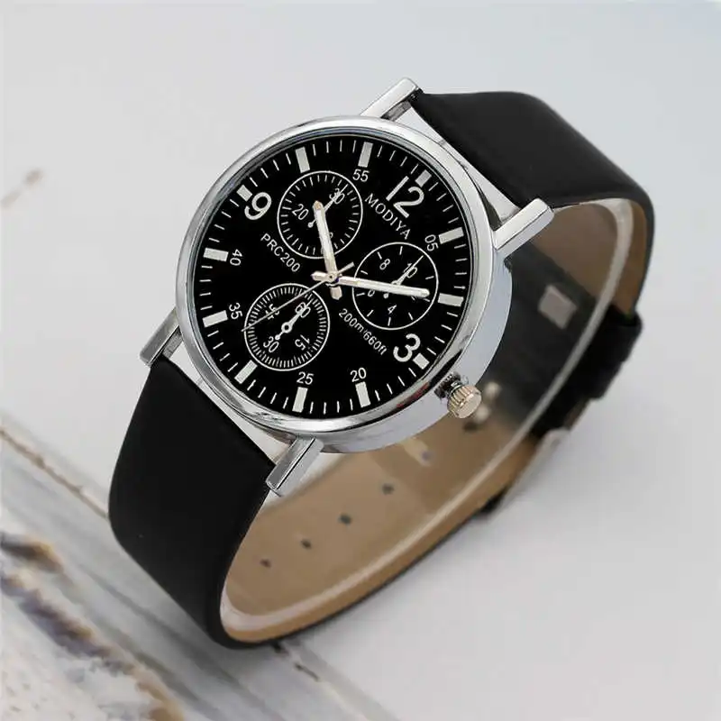 Fashion Men's Blue Ray Watches Leather Stainless Steel Analog Quartz Wrist Watch top brand luxury relojes hombre saat erkekler
Fashion Men's Blue Ray Watches Leather Stainless Steel Analog Quartz Wrist Watch top brand luxury relojes hombre saat erkekler
