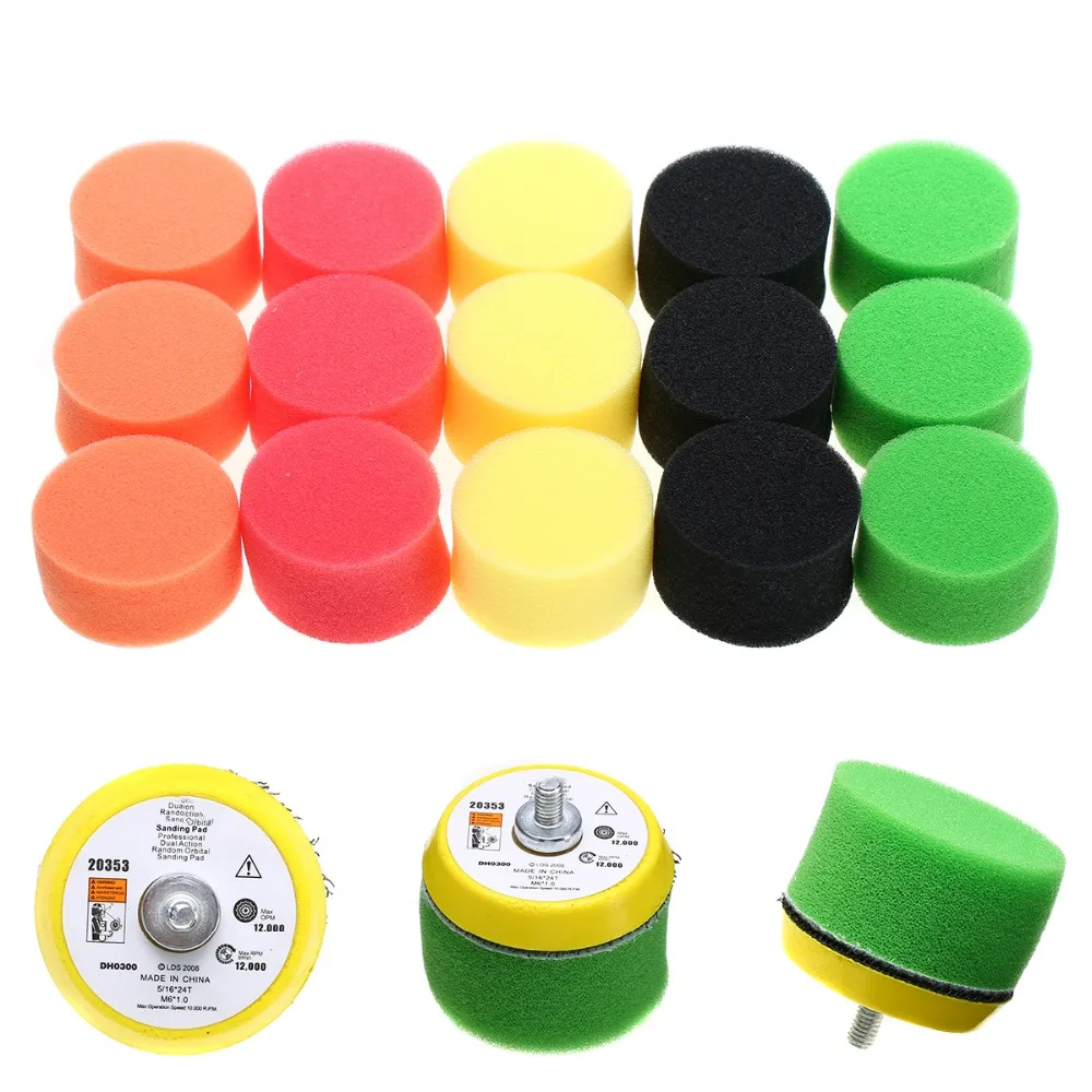 Mayitr 16pcs/Set Flat Polishing Puff Pad with Plate Sponge Kit for Air Car Polisher Sander Power Tools M6x1 2inch
Mayitr 16pcs/Set Flat Polishing Puff Pad with Plate Sponge Kit for Air Car Polisher Sander Power Tools M6x1 2inch
