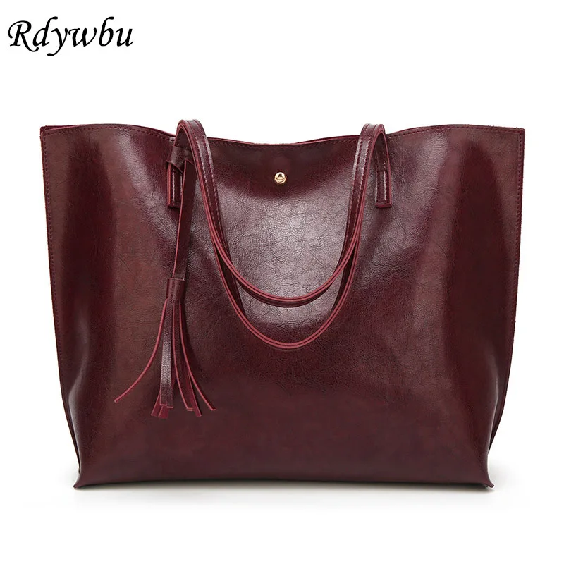 Rdywbu Luxury Tassels Shoulder Bag Women Trendy Fashion Oil Wax Leather Tote Handbag Girls Big Capacity Burgundy Travel Bag B521
Rdywbu Luxury Tassels Shoulder Bag Women Trendy Fashion Oil Wax Leather Tote Handbag Girls Big Capacity Burgundy Travel Bag B521
