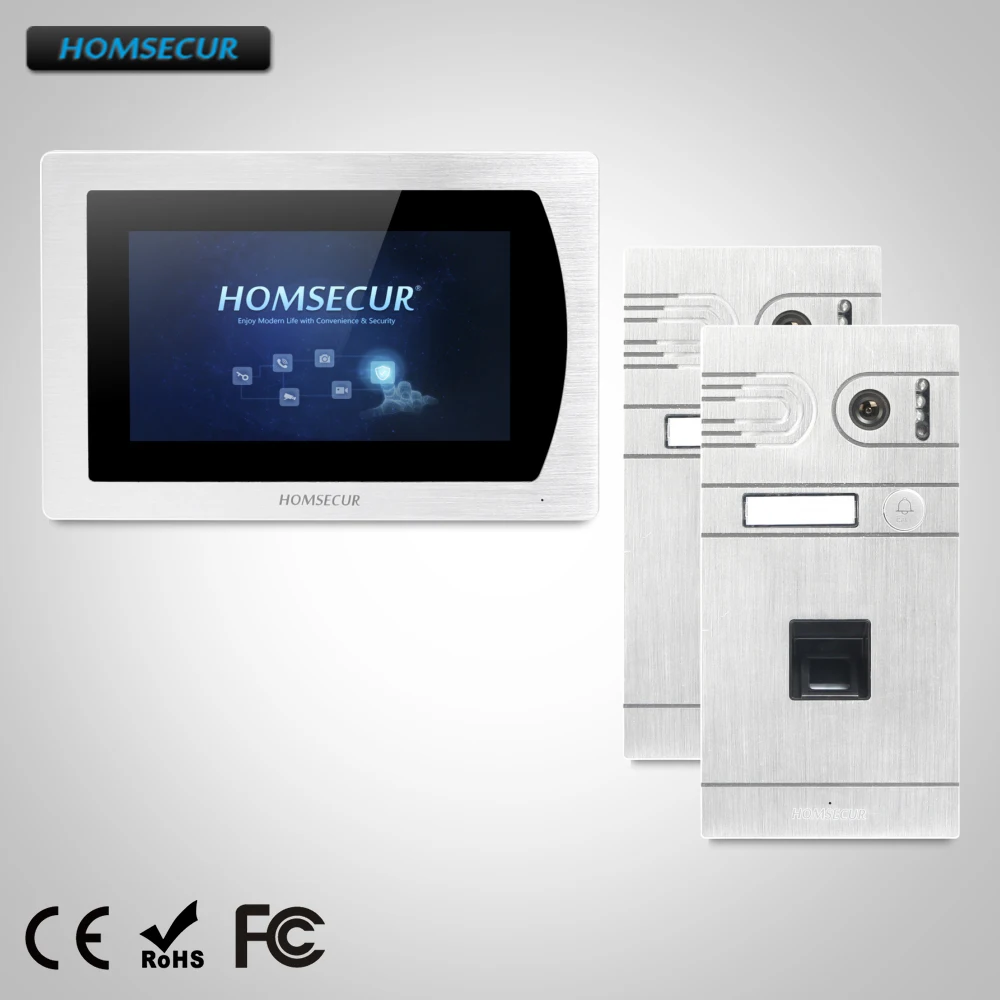 HOMSECUR 7" Video&Audio Smart Doorbell with Fingerprint Camera for Home Security BC061-S+BM717-S
HOMSECUR 7" Video&Audio Smart Doorbell with Fingerprint Camera for Home Security BC061-S+BM717-S