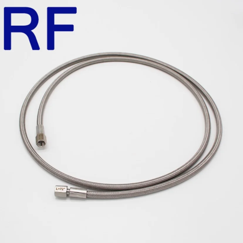 RF 1/4 "x72" из нержавеющей стали высокого давления плетеный JIC PTFE шланг для BHO