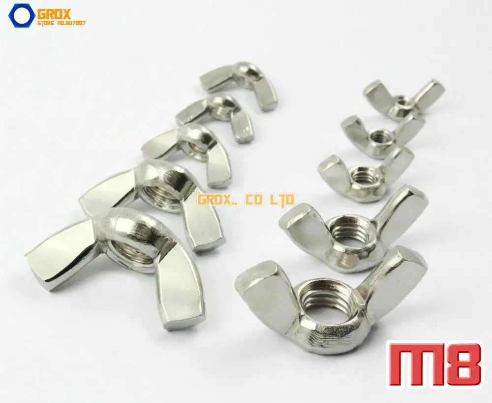 10 Pieces M8 304 Stainless Steel Metric Thread Wing Nut Butterfly Nut A2-70 DIN315
10 Pieces M8 304 Stainless Steel Metric Thread Wing Nut Butterfly Nut A2-70 DIN315
