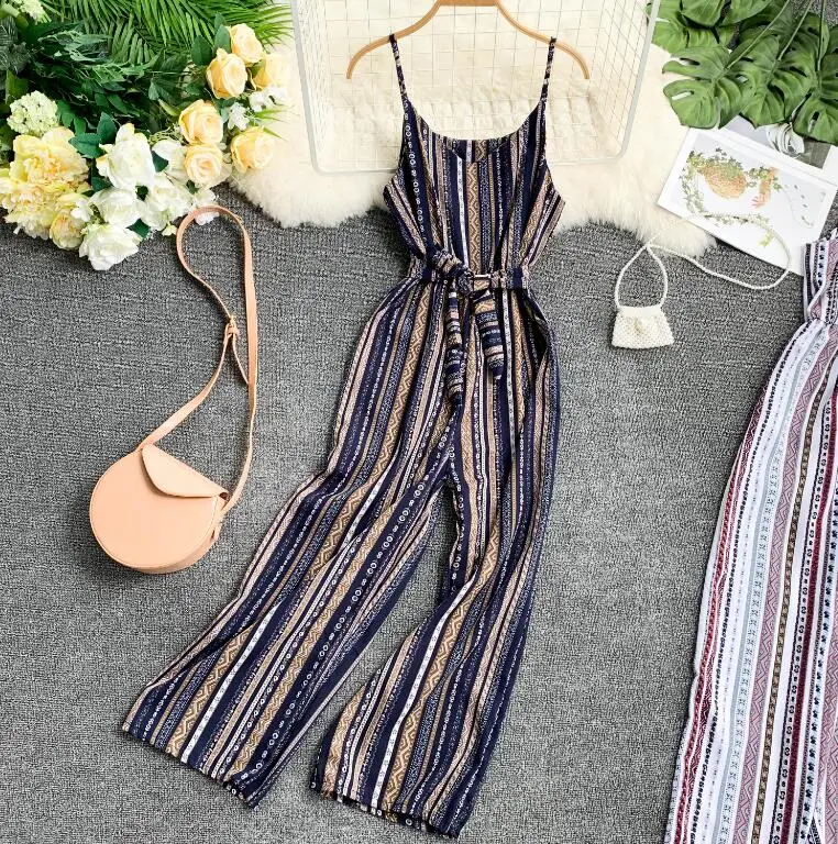 Women's spring summer vintage sexy print Playsuits Lady's high waist Wide leg long pants beach vacation Jumpsuits TB1247
Women's spring summer vintage sexy print Playsuits Lady's high waist Wide leg long pants beach vacation Jumpsuits TB1247