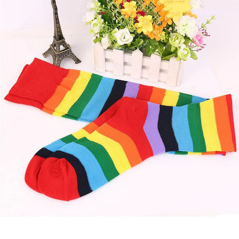 FENNASI Over Knee Socks Stripe Women's Stockings Thigh High Elastic Breathable Stockings Lingerie Rainbow Multicolor Stockings
FENNASI Over Knee Socks Stripe Women's Stockings Thigh High Elastic Breathable Stockings Lingerie Rainbow Multicolor Stockings