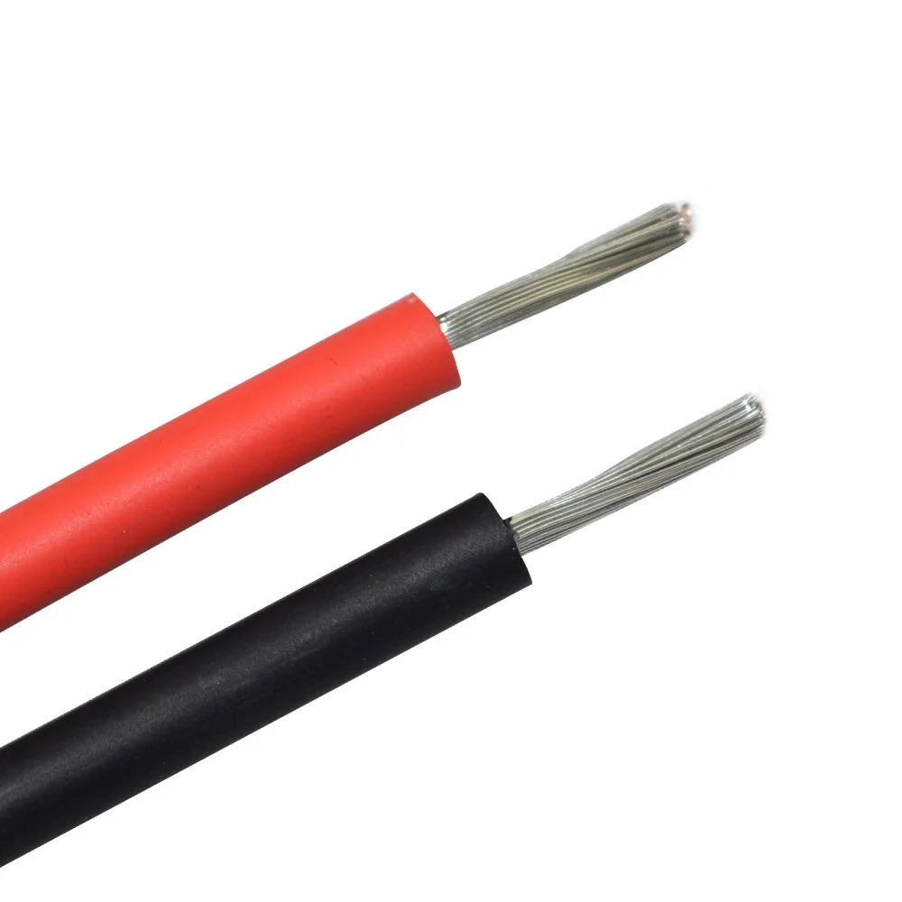 6 м/8 м/10 м/12 м 2 5мм²/14AWG черный + красный коридор для модуля солнечной панели