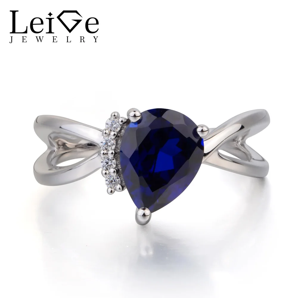 Leige Jewelry Cocktail Party Ring Blue Sapphire Ring September Birthstone Pear Cut Blue Gemstone Solid 925 Sterling Silver Ring
Leige Jewelry Cocktail Party Ring Blue Sapphire Ring September Birthstone Pear Cut Blue Gemstone Solid 925 Sterling Silver Ring