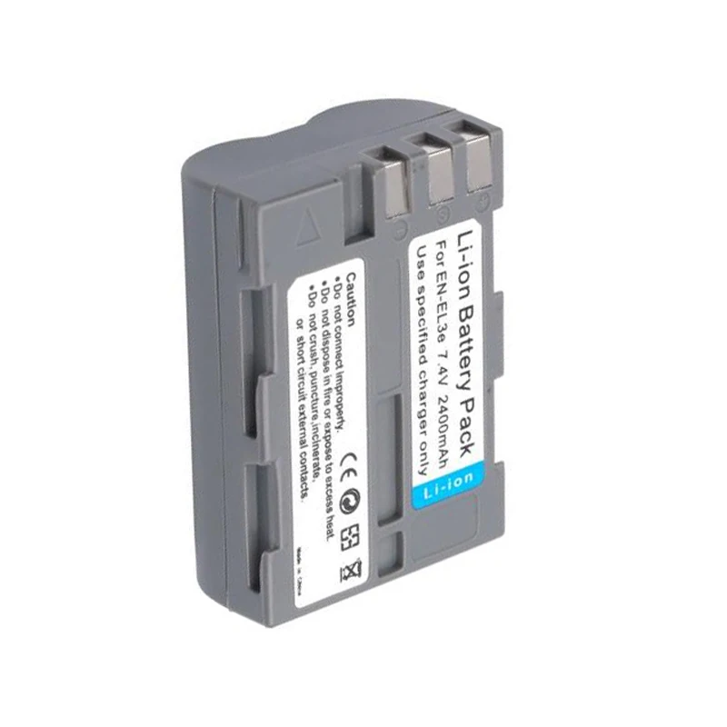 1 шт 2400mAh литий-ионный аккумулятор для Nikon EN-EL3e EN EL3E батареи DSLR D50 D70 D80 D90 D100 D200 D300 D700