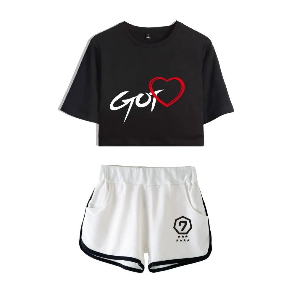 New GOT7 Two Piece Set Summer Sexy Cotton Printed T shirt Album Woman Suit Shorts Crop Got7 Fashion Tops+Shorts Pants
New GOT7 Two Piece Set Summer Sexy Cotton Printed T shirt Album Woman Suit Shorts Crop Got7 Fashion Tops+Shorts Pants