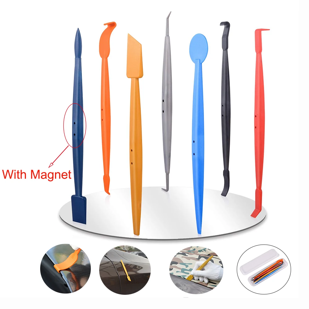 EHDIS 7pcs Magnet micro Tuck Squeegee Car Tool Set Carbon Fiber Vinyl Wrap Stickers Tool wrapping Window Tint car accessories
EHDIS 7pcs Magnet micro Tuck Squeegee Car Tool Set Carbon Fiber Vinyl Wrap Stickers Tool wrapping Window Tint car accessories