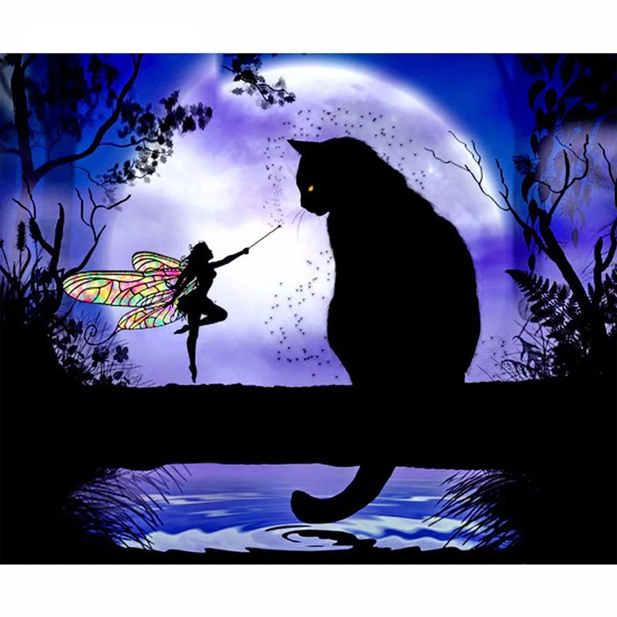 Полная мозаика, круглая алмазная живопись lack Cat & Butterfly сказочная Алмазная вышивка, Набор для вышивки крестиком, искусство стразы, Рождество
Полная мозаика, круглая алмазная живопись lack Cat & Butterfly сказочная Алмазная вышивка, Набор для вышивки крестиком, искусство стразы, Рождество