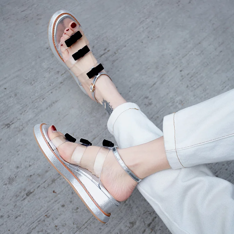 FUN VILLE New Fashion Summer Sandals PVC Transparente Women sandals High Heels Wedges Shoes Thick Platform shoes Open Toe
FUN VILLE New Fashion Summer Sandals PVC Transparente Women sandals High Heels Wedges Shoes Thick Platform shoes Open Toe