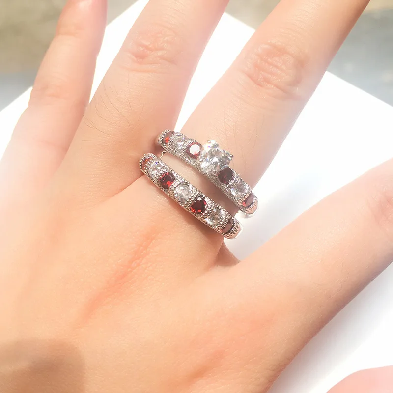 Luxury Female Ring Sets Sparkling heart Cut Zircon Stone Silver Color Jewelry promise Rings For Women Wedding Rings
Luxury Female Ring Sets Sparkling heart Cut Zircon Stone Silver Color Jewelry promise Rings For Women Wedding Rings