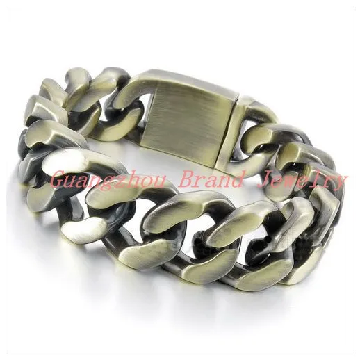 8.46"*20mm High Quality Biker Jewelry 316L Stainless Steel Ancient Bronze Plating Curb Cuban Chain Men's Boy's Bracelet Bangle
8.46"*20mm High Quality Biker Jewelry 316L Stainless Steel Ancient Bronze Plating Curb Cuban Chain Men's Boy's Bracelet Bangle