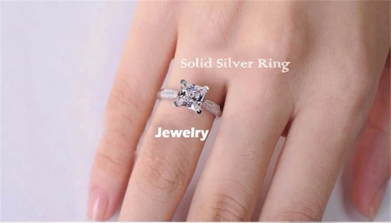 Luxury 2.5 Carat Solid 925 Sterling Silver Halo Wedding Ring Princess Cut CZ Stone Fashion Jewelry For Women
Luxury 2.5 Carat Solid 925 Sterling Silver Halo Wedding Ring Princess Cut CZ Stone Fashion Jewelry For Women