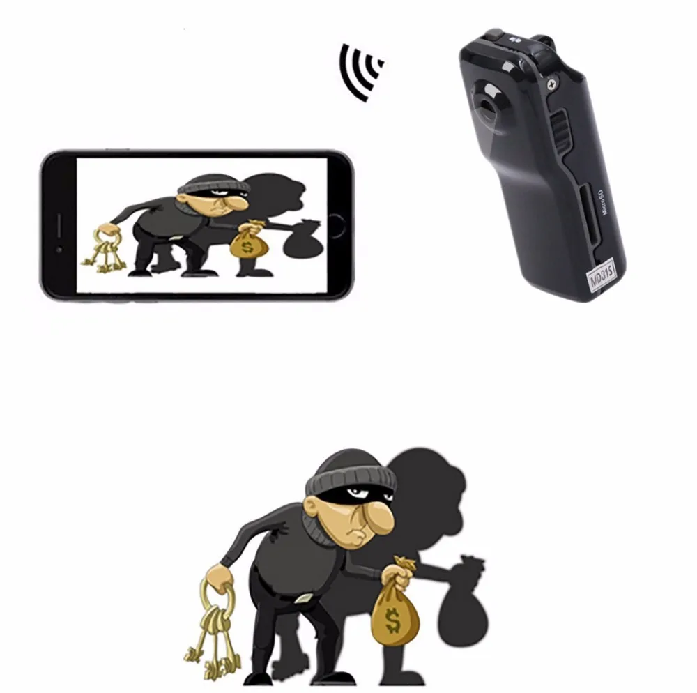 MD81S удаленный Wi Fi IP P2P беспроводная мини камера тела секретная запись Android iOS
